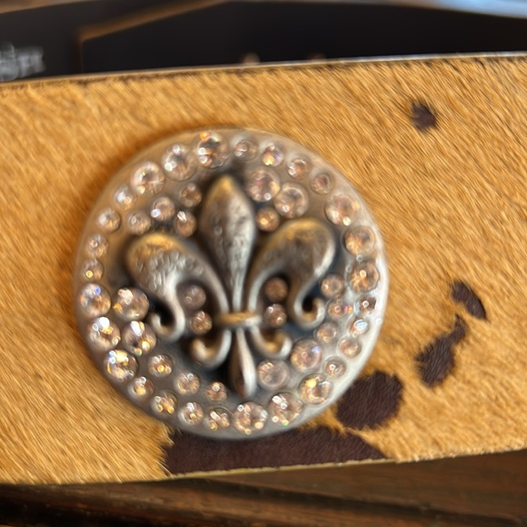 Royal Plush M/L cowhide tan/brown belt & buckle - Picture 3 of 4